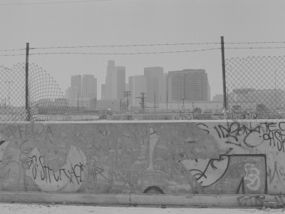 Los Angeles – Skidrow/ downtown view.