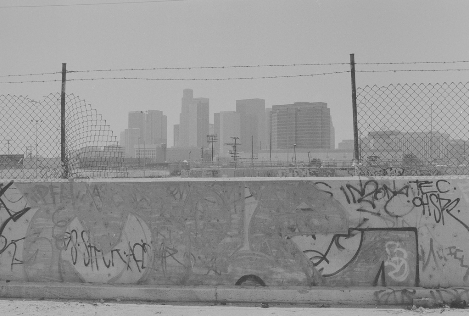 Los Angeles – Skidrow/ downtown view.